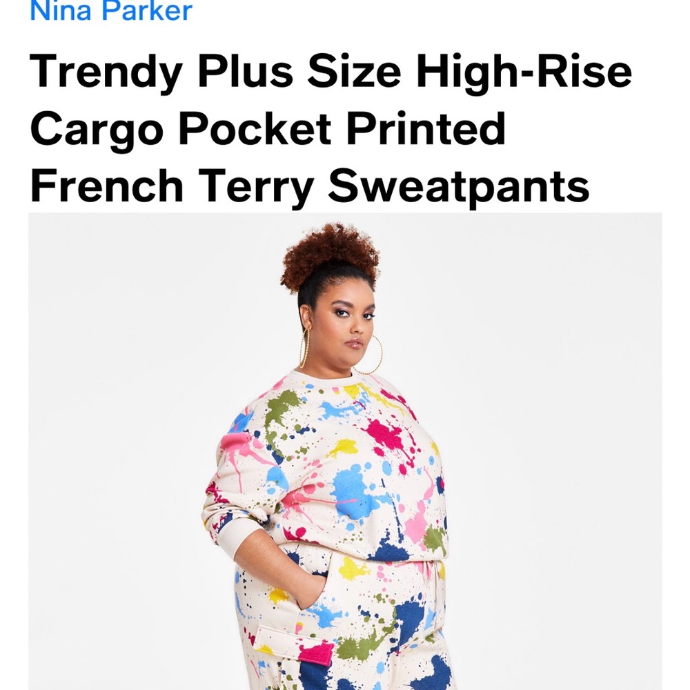 Multi color two piece sweat suit